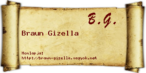 Braun Gizella névjegykártya